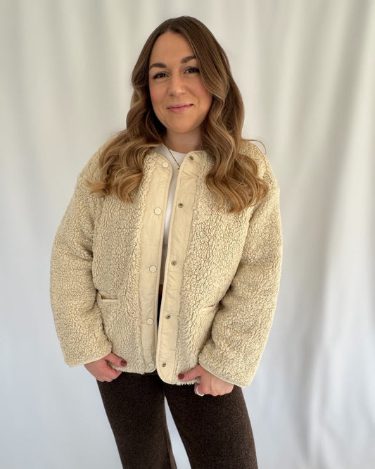 Teddy Jacke gefüttert