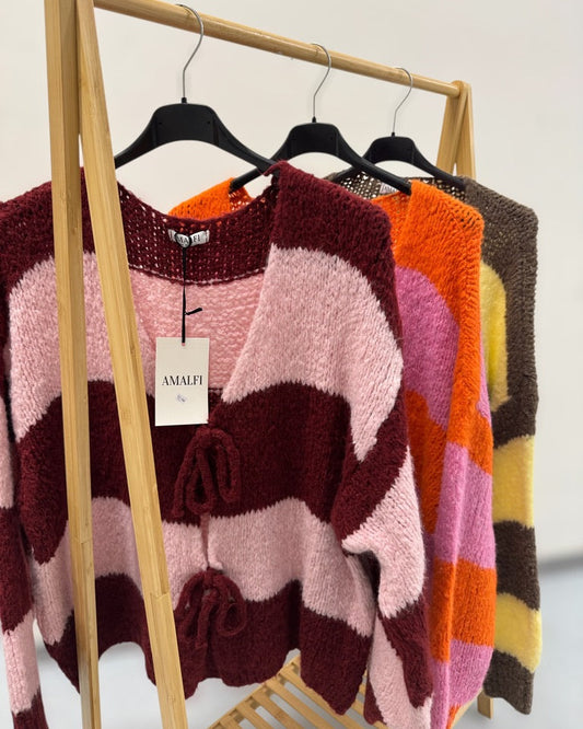 Strickjacke Gila gestreift