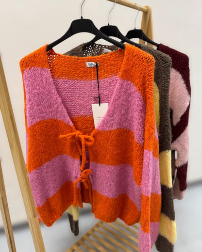 Strickjacke Gila gestreift